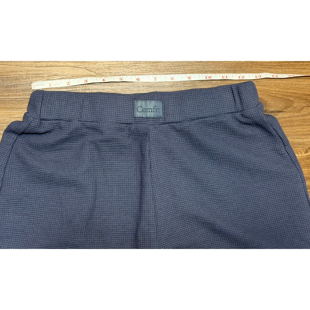 Comfrt Waffle Knit Lounge Set Shirt & Wide Leg Pants Blue Grey Mismatched Size - Picture 13 of 16